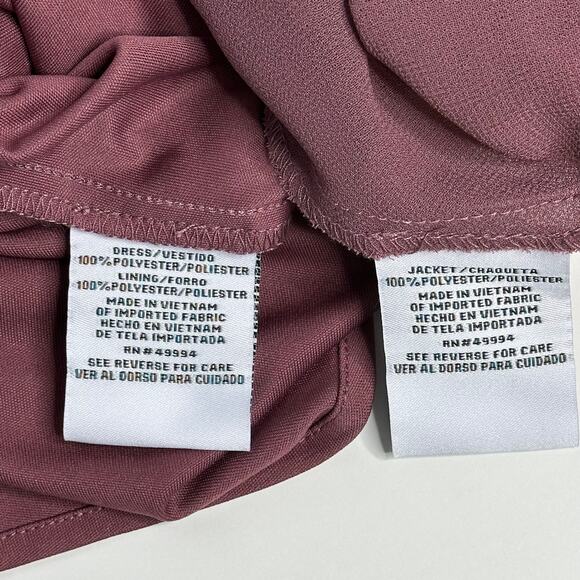 NWD R&M Richards Dark Rose 2 Piece Evening Jacket Dress Set Womens Plus Size 20W - Picture 11 of 16